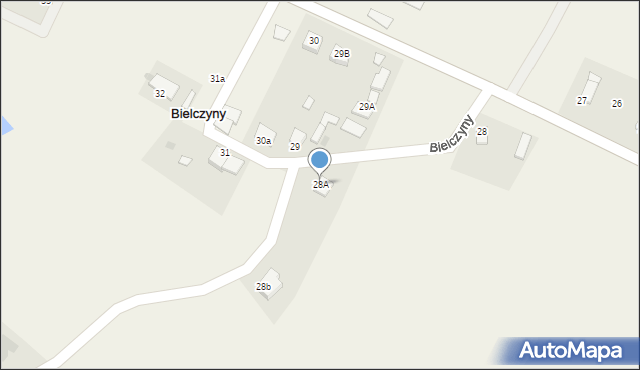 Bielczyny, Bielczyny, 28A, mapa Bielczyny