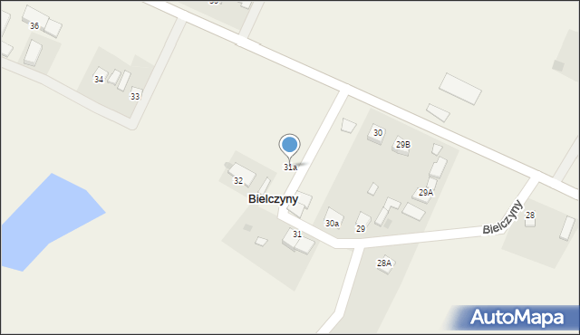 Bielczyny, Bielczyny, 31a, mapa Bielczyny