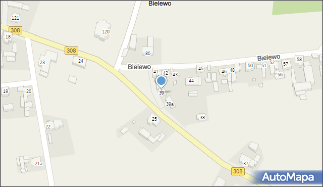 Bielewo, Bielewo, 39, mapa Bielewo