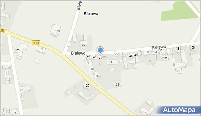 Bielewo, Bielewo, 43, mapa Bielewo