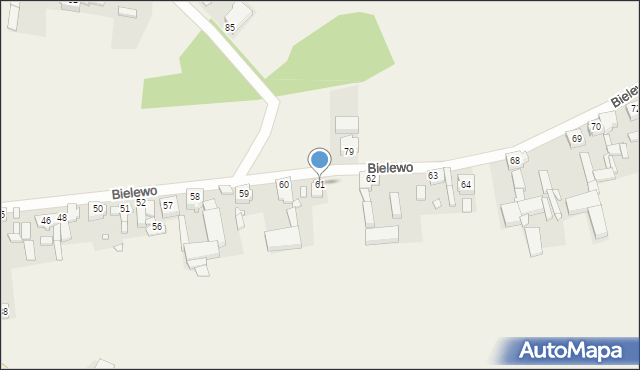 Bielewo, Bielewo, 61, mapa Bielewo