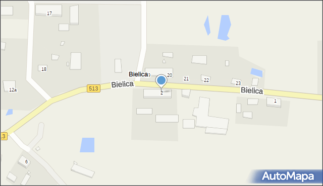 Bielica, Bielica, 2, mapa Bielica