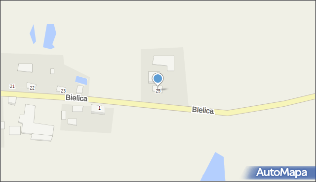 Bielica, Bielica, 25, mapa Bielica