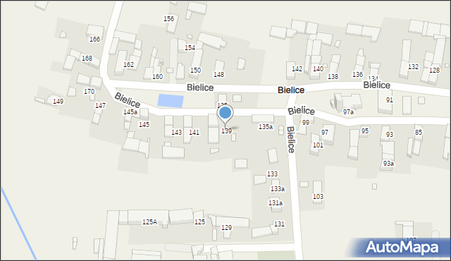 Bielice, Bielice, 139, mapa Bielice