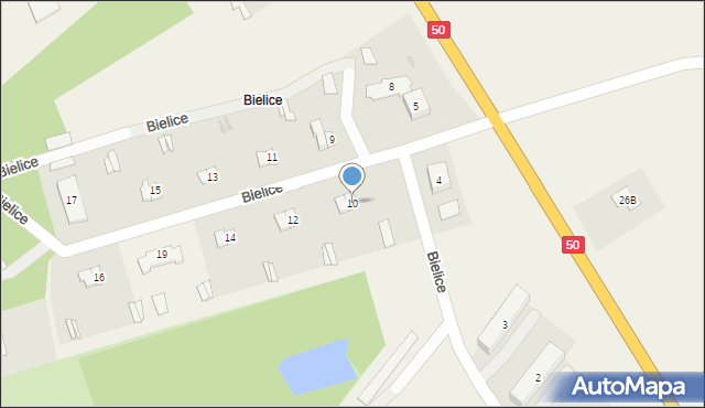 Bielice, Bielice, 10, mapa Bielice