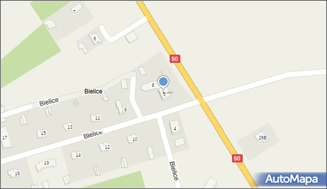 Bielice, Bielice, 5, mapa Bielice