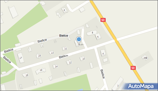 Bielice, Bielice, 9/1, mapa Bielice