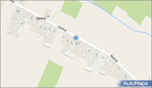 Bielina, Bielina, 8, mapa Bielina