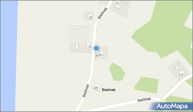 Bielinek, Bielinek, 10, mapa Bielinek