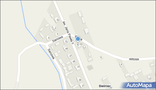 Bieliniec, Bieliniec, 5, mapa Bieliniec