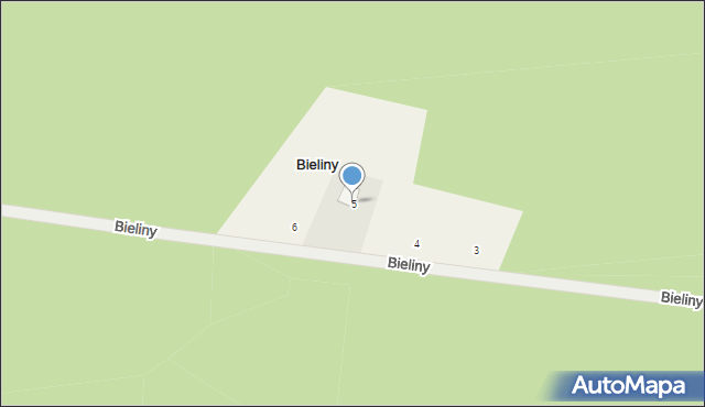 Bieliny, Bieliny, 5, mapa Bieliny