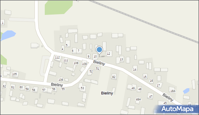 Bieliny, Bieliny, 11, mapa Bieliny