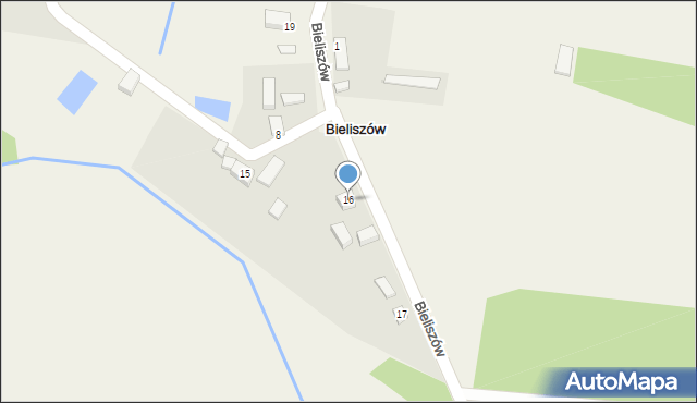 Bieliszów, Bieliszów, 16, mapa Bieliszów