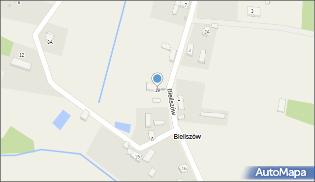 Bieliszów, Bieliszów, 19, mapa Bieliszów