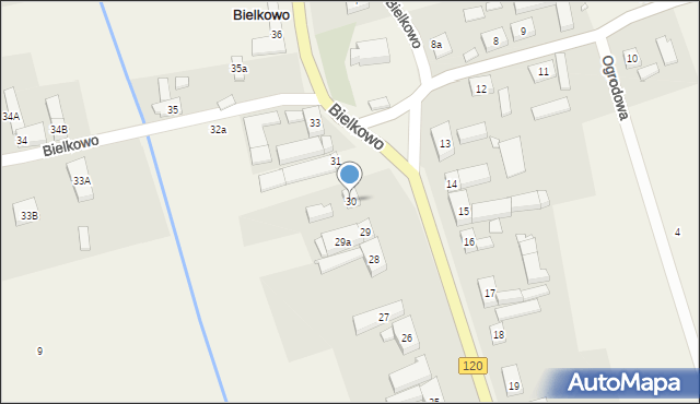 Bielkowo, Bielkowo, 30, mapa Bielkowo