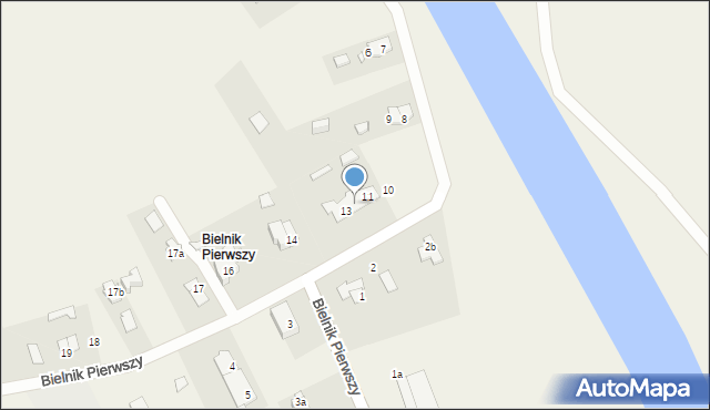 Bielnik Pierwszy, Bielnik Pierwszy, 12, mapa Bielnik Pierwszy
