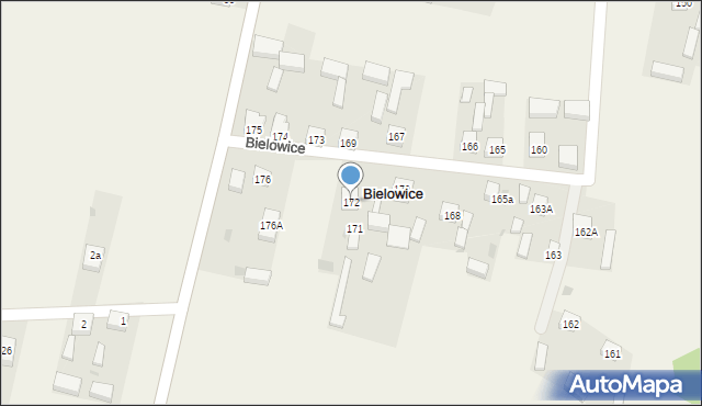 Bielowice, Bielowice, 172, mapa Bielowice