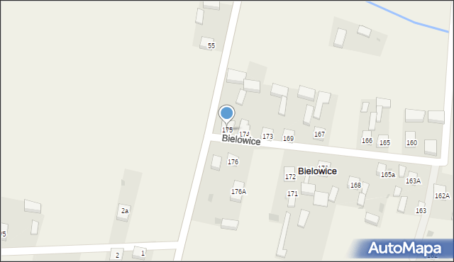 Bielowice, Bielowice, 175, mapa Bielowice