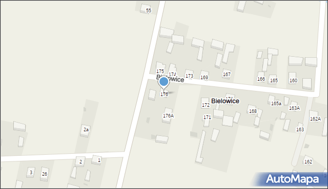 Bielowice, Bielowice, 176, mapa Bielowice