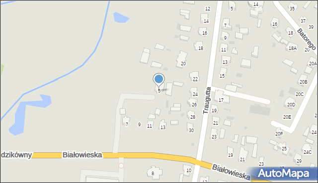 Bielsk Podlaski, Białowieska, 5, mapa Bielsk Podlaski