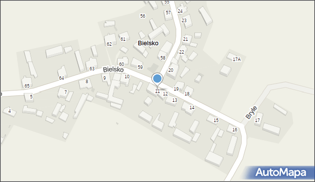 Bielsko, Bielsko, 11, mapa Bielsko