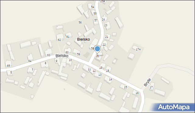 Bielsko, Bielsko, 20, mapa Bielsko