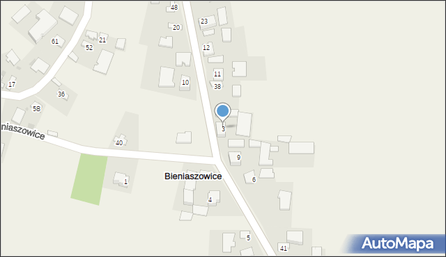 Bieniaszowice, Bieniaszowice, 3, mapa Bieniaszowice