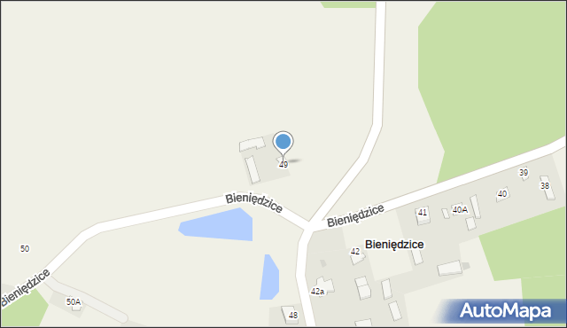 Bieniędzice, Bieniędzice, 49, mapa Bieniędzice