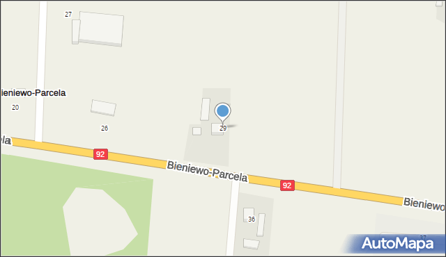 Bieniewo-Parcela, Bieniewo-Parcela, 29, mapa Bieniewo-Parcela