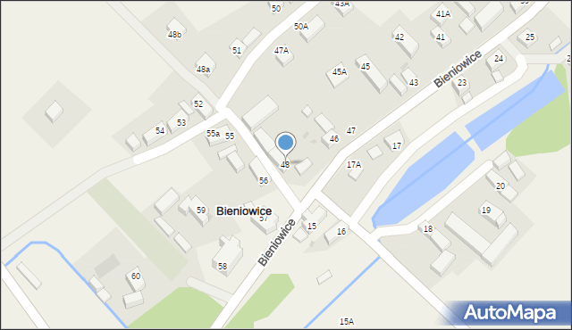 Bieniowice, Bieniowice, 48, mapa Bieniowice