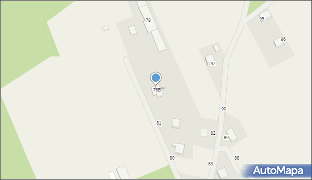 Bieniowice, Bieniowice, 78B, mapa Bieniowice