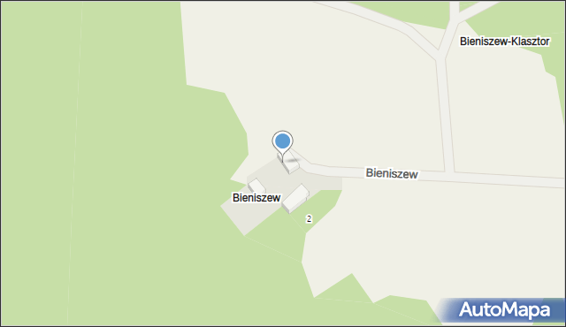 Bieniszew, Bieniszew, 1, mapa Bieniszew