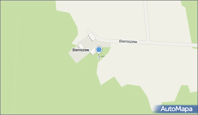Bieniszew, Bieniszew, 2, mapa Bieniszew