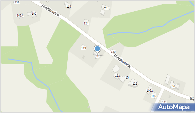 Bieńkowice, Bieńkowice, 16, mapa Bieńkowice