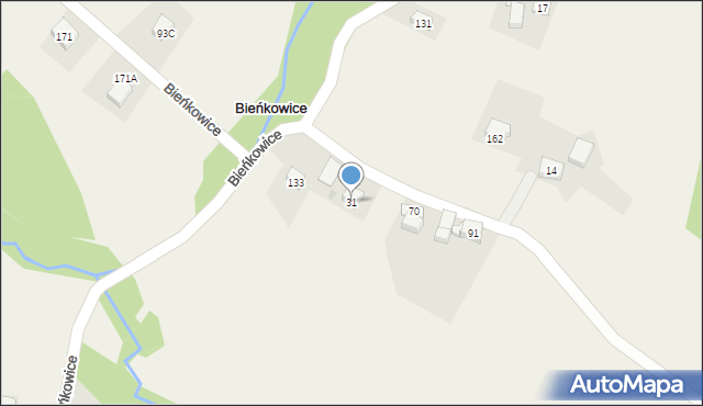 Bieńkowice, Bieńkowice, 31, mapa Bieńkowice