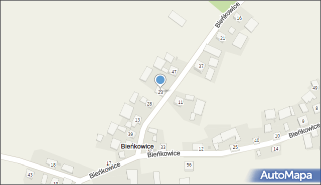 Bieńkowice, Bieńkowice, 23, mapa Bieńkowice