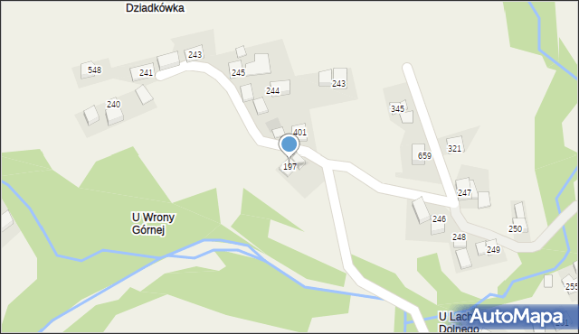 Bieńkówka, Bieńkówka, 197, mapa Bieńkówka