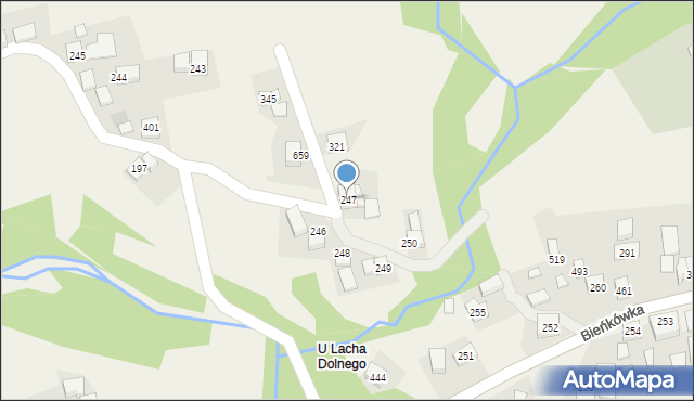 Bieńkówka, Bieńkówka, 247, mapa Bieńkówka