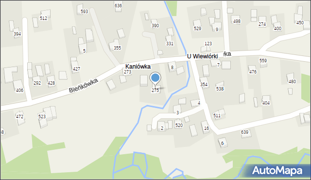 Bieńkówka, Bieńkówka, 275, mapa Bieńkówka