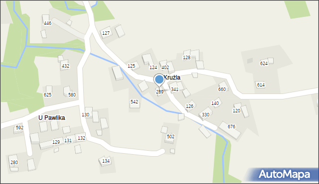 Bieńkówka, Bieńkówka, 289, mapa Bieńkówka