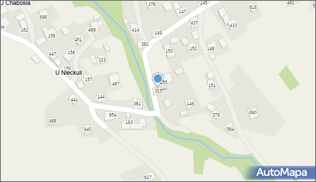 Bieńkówka, Bieńkówka, 313, mapa Bieńkówka