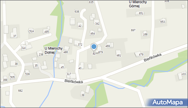Bieńkówka, Bieńkówka, 41, mapa Bieńkówka