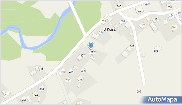 Bieńkówka, Bieńkówka, 422, mapa Bieńkówka