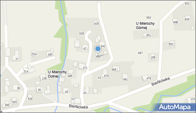 Bieńkówka, Bieńkówka, 464, mapa Bieńkówka