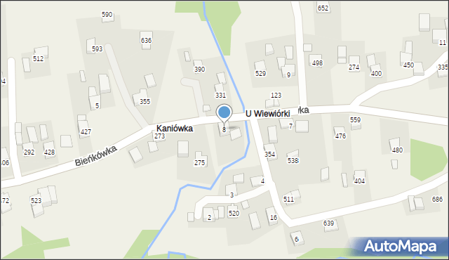 Bieńkówka, Bieńkówka, 8, mapa Bieńkówka