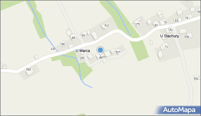 Bieńkówka, Bieńkówka, 85, mapa Bieńkówka