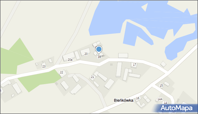 Bieńkówka, Bieńkówka, 18, mapa Bieńkówka