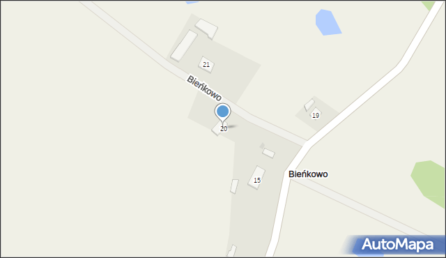 Bieńkowo, Bieńkowo, 20, mapa Bieńkowo