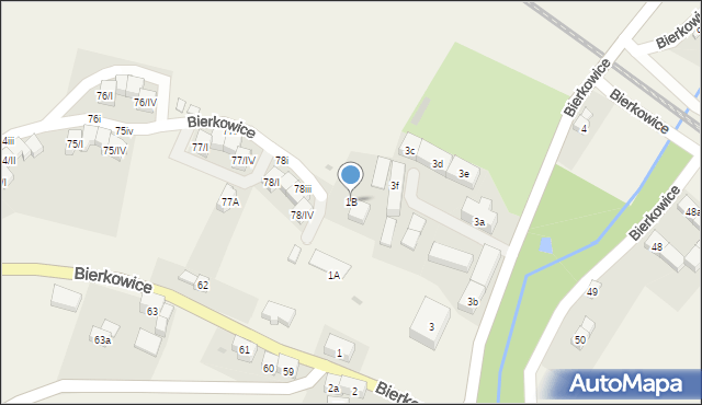 Bierkowice, Bierkowice, 1B, mapa Bierkowice