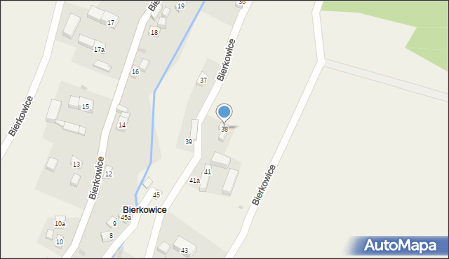 Bierkowice, Bierkowice, 38, mapa Bierkowice
